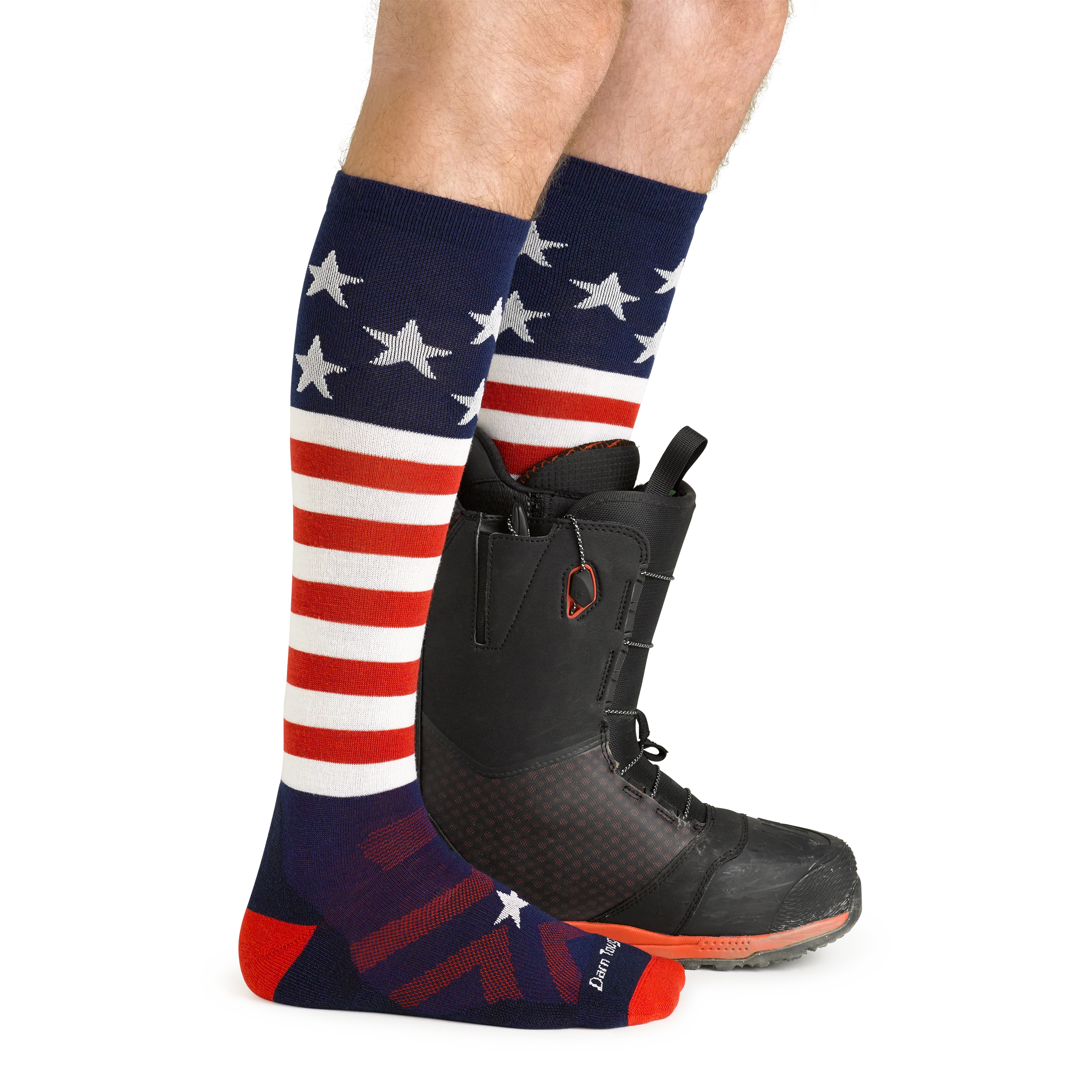 Men's Captain Stripe Over-the-Calf Midweight Ski & Snowboard Socks - Image 5