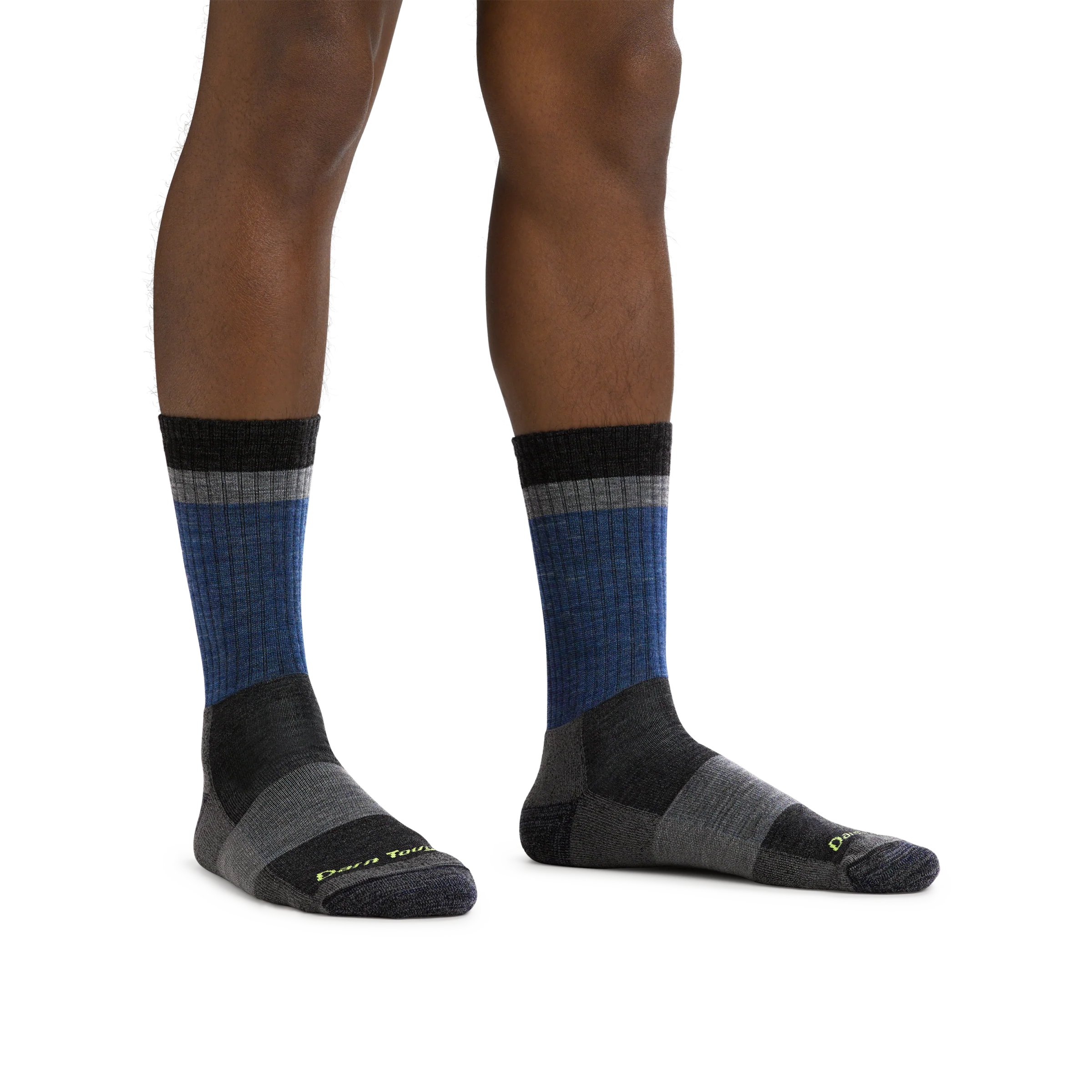 Men's Heady Stripe Micro Crew Lightweight Hiking Socks - Image 4