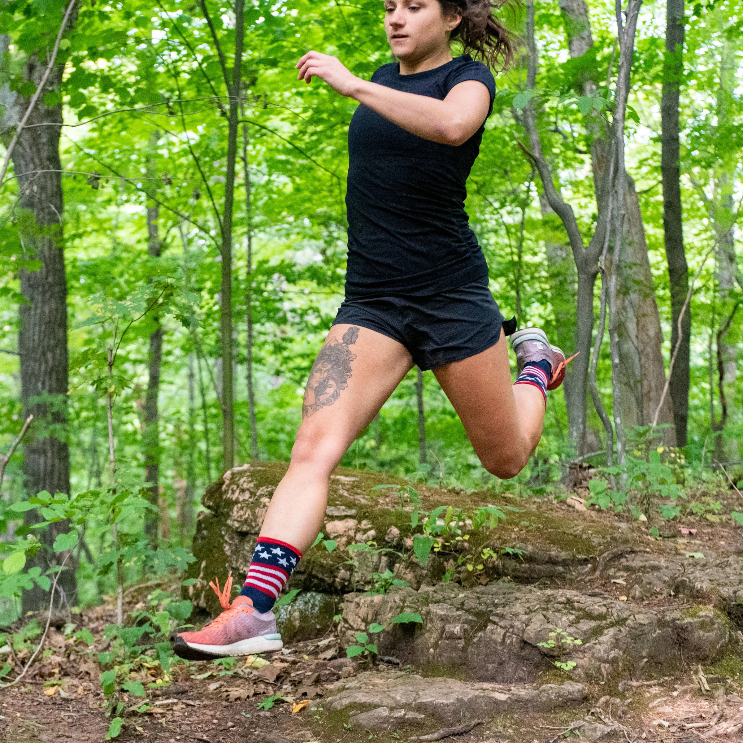 Men's Patriot Micro Crew Ultra-Lightweight Running Socks - Image 4