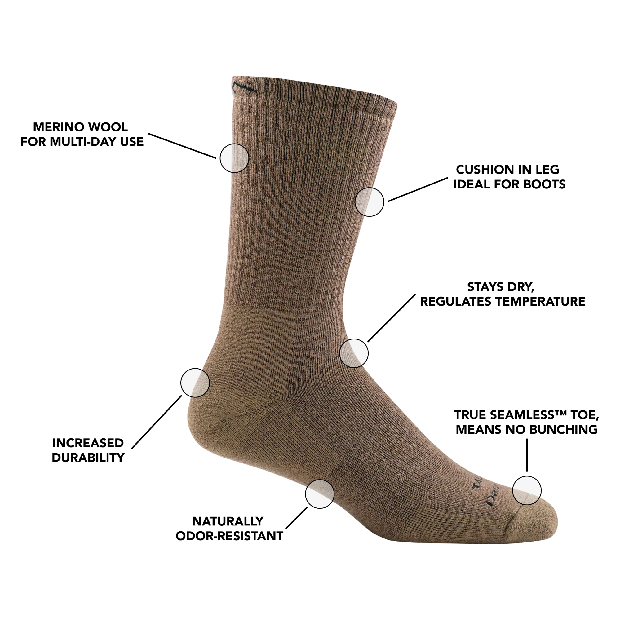 T4033 Boot Heavyweight Tactical Socks with Full Cushion - Image 3